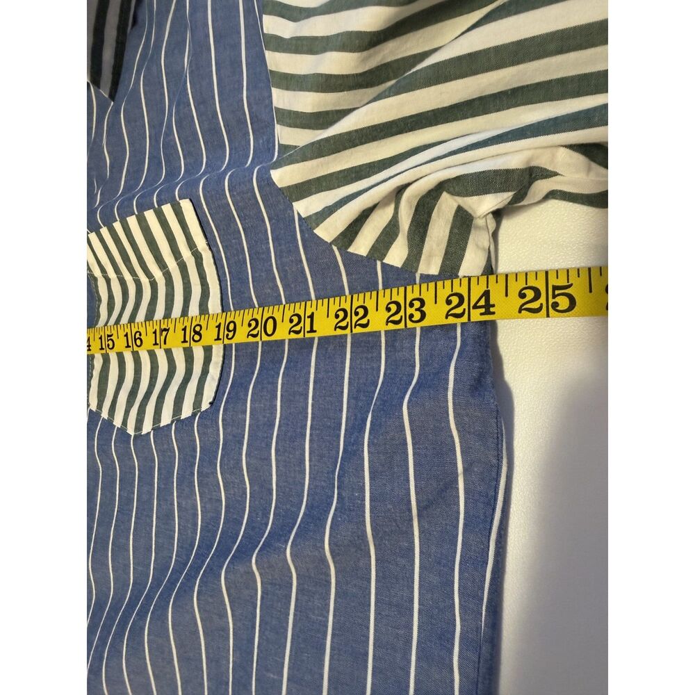 Gap Big Shirt Color Block Striped Button Down Mixed Stripe Preppy Cotton small - Picture 4 of 5
